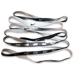 Set of 6 Nike Black and White Headbands